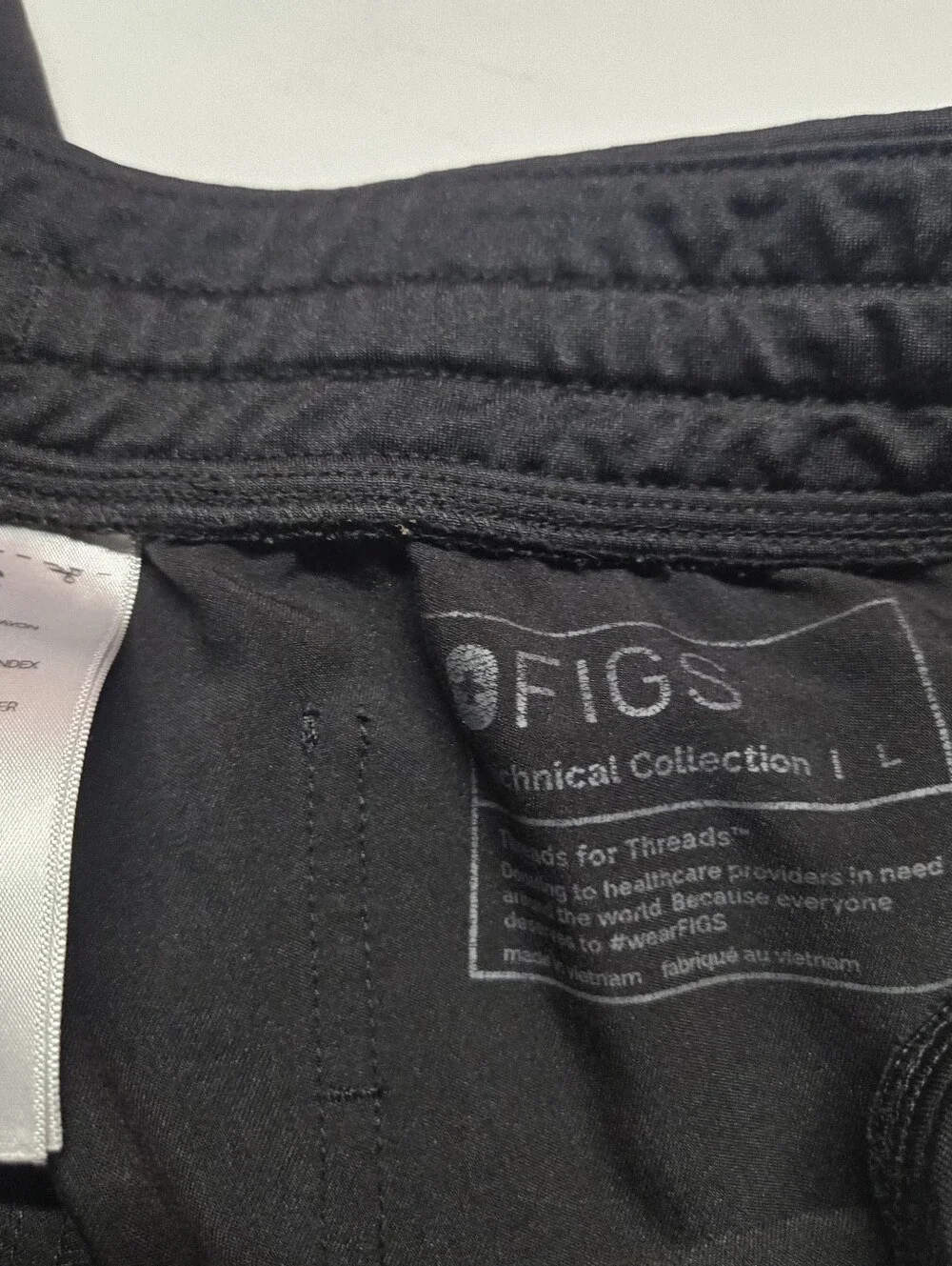 Figs Technical Collection womens Scrub Pants size L Black